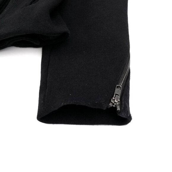 HELMUT LANG Sahara Lamb Leather Crop Moto Biker Jacket Large Black Quiet Luxury - Picture 5 of 12